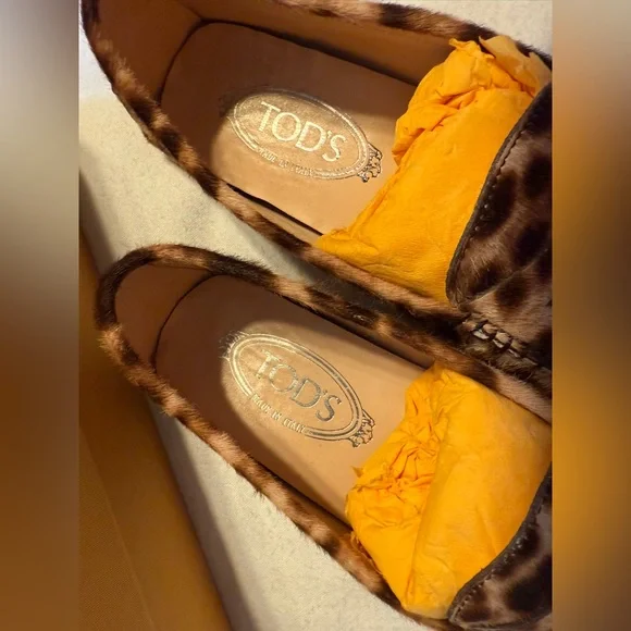 TOD’s Gommino Driver Animal Print Moccasin NIB Stealth Wealth - Picture 3 of 11